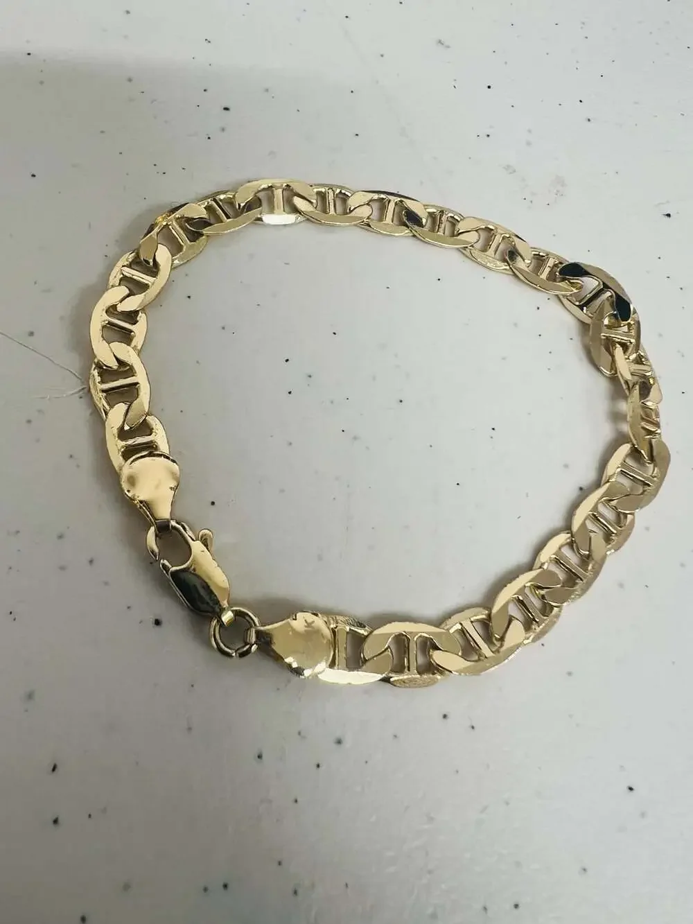 Mariner Link Chain Bracelet 14K Gold Plated Yellow Gold Jewelry